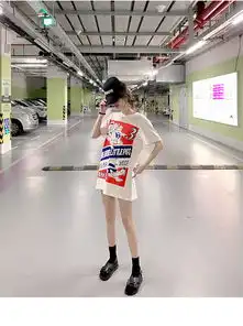  春夏ins网红抖音潮牌卡通小猪印花宽松短袖t恤上衣薄女p50中纺服饰v10四季星座网