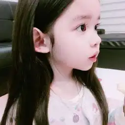  萌娃头像女生可爱作搞怪状的可爱萌娃