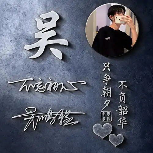  用你的名字做微信头像,超好看的姓氏连笔签名头像,快来换上吧