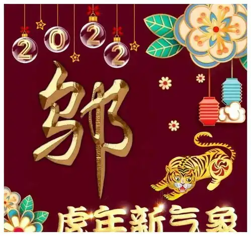 2022虎年专版姓氏微信头像虎年新气象
