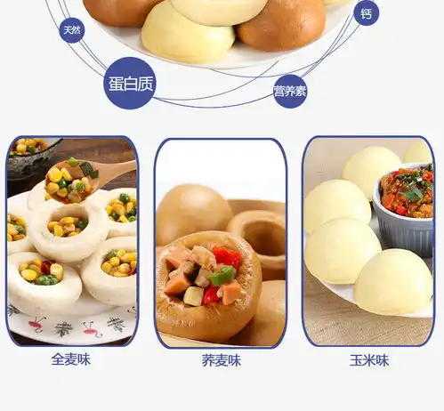  48小时内发货2060个五谷杂粮包窝窝头速冻儿童营养早餐面食馒头