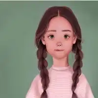 手绘插画女生头像彩绘气质好看插画女生头像