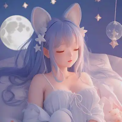 头像女图片卡通摇曳百合