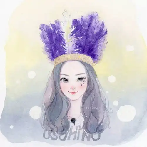 清新洒脱的头像图片插画
