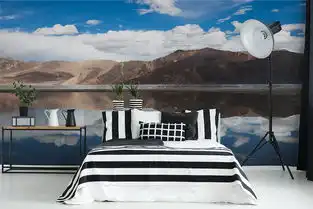  现代山水风景蓝天白云壁画背景墙图片设计素材高清模板下载102.86mb现代简约电视背景墙大全