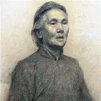  素描老人头像图片大全正面中国老人素描头像图片女