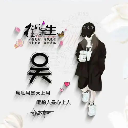  2022最火卡通姓氏头像,可爱情侣百家姓签名头像,你值得拥有