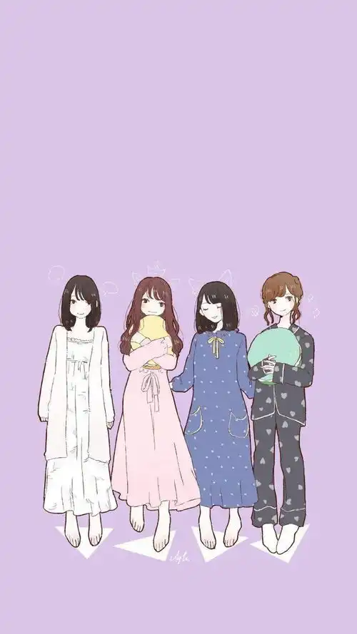  闺蜜头像少女心爆棚多人姐妹卡通头像