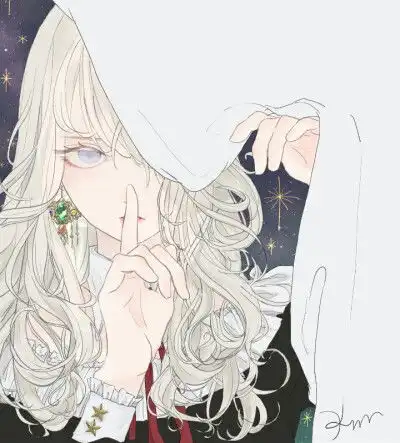  白毛漫画美少女动漫萝莉少女头像