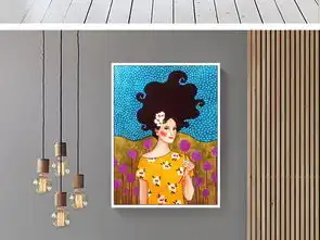  蒲公英女人微笑北欧现代时尚手绘美女装饰画图片设计素材高清模板下载22.13mb人物装饰画大全