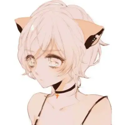  猫耳头像女生卡通
