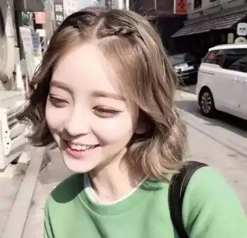  短发编发少女短发编发教程图解少女短发齐刘海编发