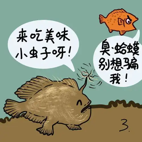 科普漫画擅长钓鱼的青蛙鱼原创刘萍