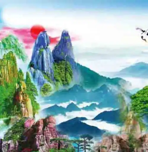  头像,风景如画,仙鹤朝阳,最吉利招财的微信头像