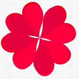  创意红色爱心四叶草免抠图素材图片免费下载高清psd千库网图片编号10831388