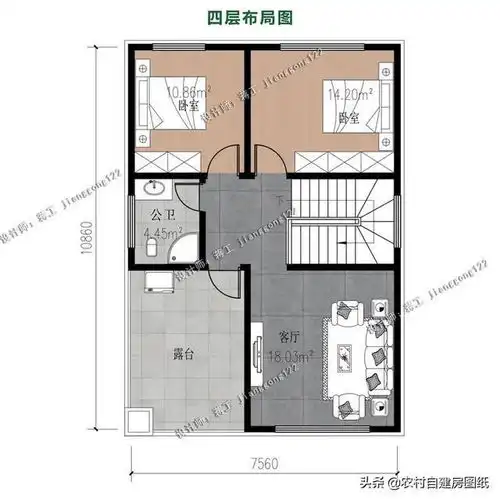  条形宅基地怎么建房面宽7米建个四层别墅,3款户型都很大气
