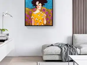  蒲公英女人微笑北欧现代时尚手绘美女装饰画图片设计素材高清模板下载22.13mb人物装饰画大全