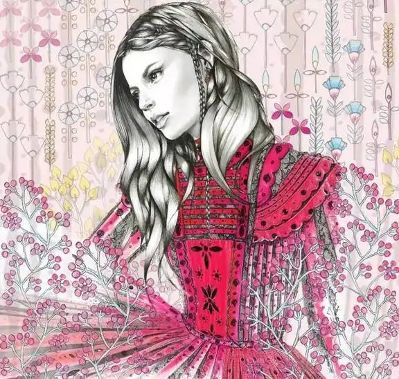  趣味干货清新脱俗的时尚插画magdalenakruszynska