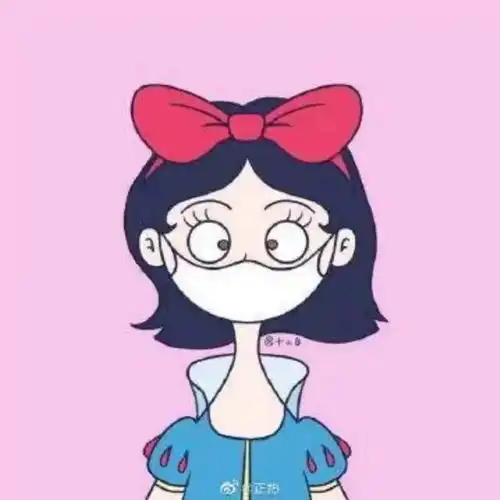 戴口罩头像女生手绘为什