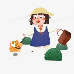  小孩上学遛狗元素png图片素材免费下载psd格式30003000像素熊猫办公