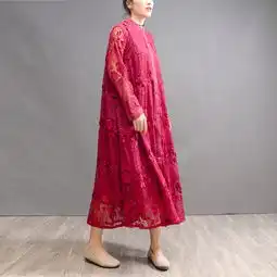  洋湖轩榭2019春装新品水溶花透视镂空假两件宽松文艺大牌抽绳开衫