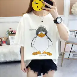  韩版小企鹅短袖t恤女