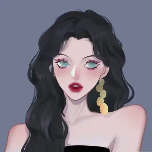 女生拽到爆的头像手绘