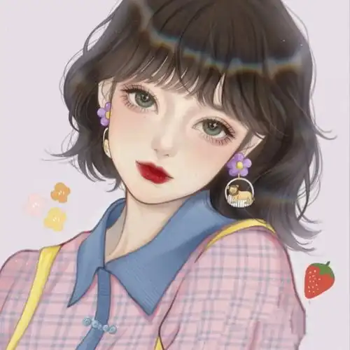  手绘气质高冷御姐风女头