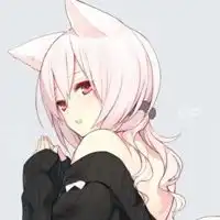  猫耳动漫头像女白色系萌的猫耳女生动漫头像