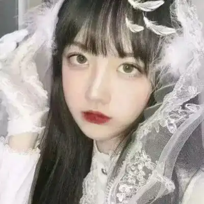  婚纱女头清新唯美意境原宿风