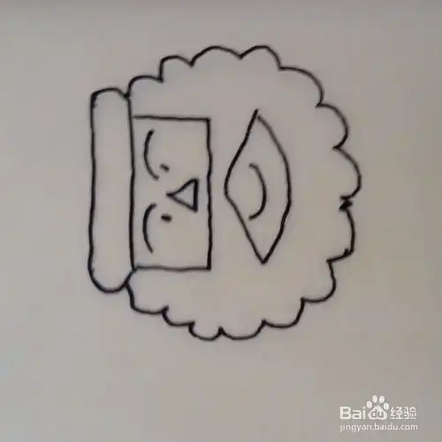  儿童人物简笔画圣诞老人头像