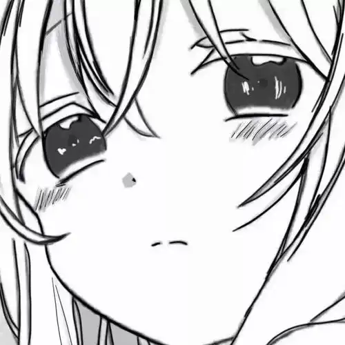  伤感动漫女头︱丧系黑白动漫女生头像