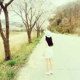  唯美女生背影头像