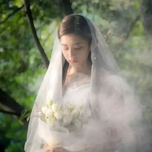  白纱美女手捧花