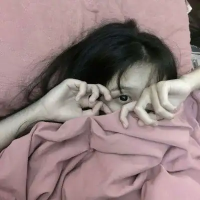  可爱挡脸00后女生头像