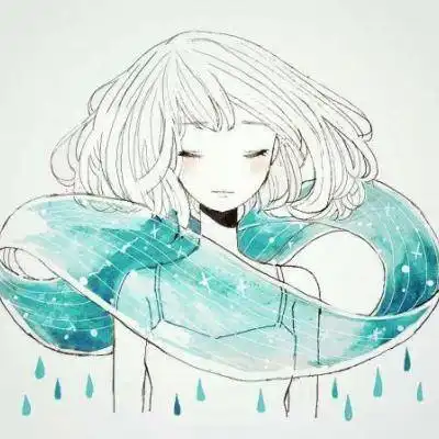  个性短发动漫女生头像手绘短发女生头像彩色系列