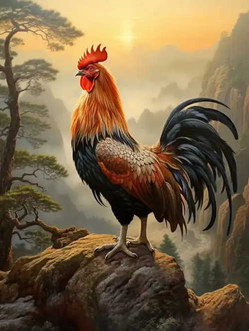  金鸡报晓,财富滚滚来,酉鸡福气环绕,生活乐无边快乐祖逖幸福感情方面运程网易订阅