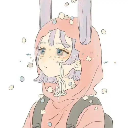  动漫女生,配色清新素雅