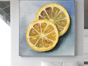  现代简约手绘柠檬小清新抽象油画装饰画无框画图片设计素材高清模板下载4.06mb其他大全