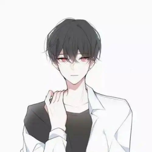 男士口罩卡通头像默读