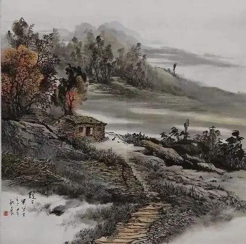 风水在内心流淌欣赏何石红先生的风水山水画