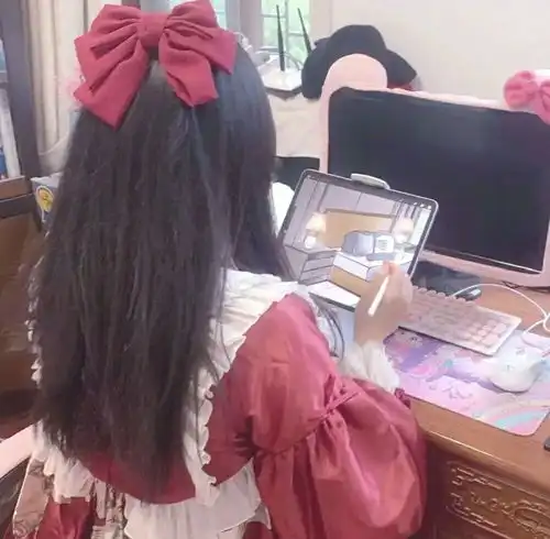  第484期女生头像1121酒红色优质真人部位女头