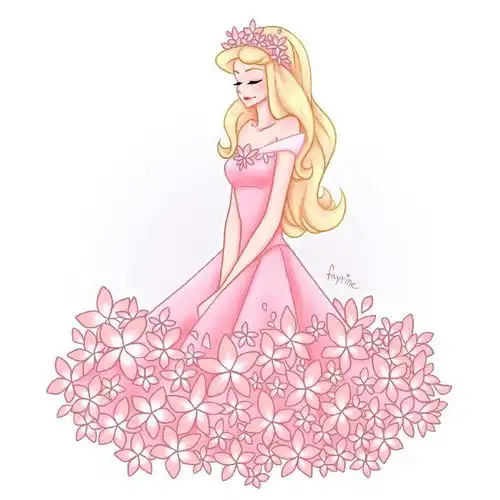  穿鲜花裙的迪士尼公主,茉莉公主温柔唯美,艾莎女王仙气满满