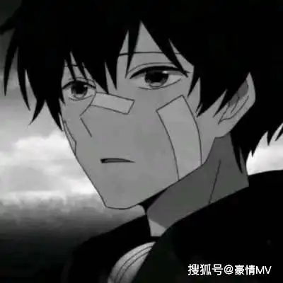  黑白动漫男生头像2021二次元男生黑白头像图片