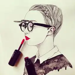 涂口红头像