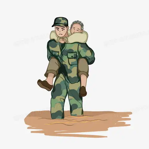  抗洪抢险救灾救援老人插画png图片素材免费下载老人png35433543像素熊猫办公
