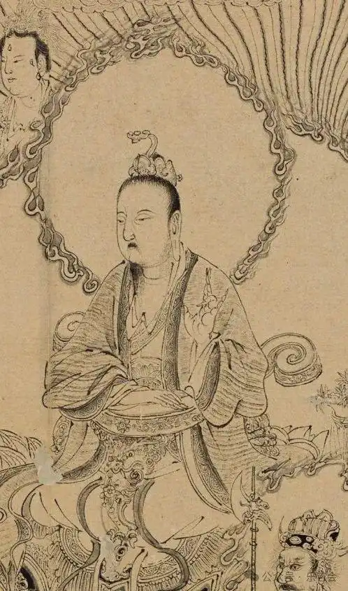  三足凭几道尊神灵坐具两宋部分老赵闲聊僧伽艺术图像三足凭几4