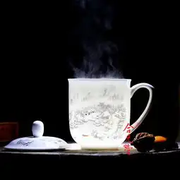  景德镇办公杯厂家会议纪念礼品杯子