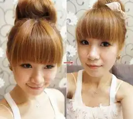  日系蓬松丸子花苞头萌妹少女清爽加fun