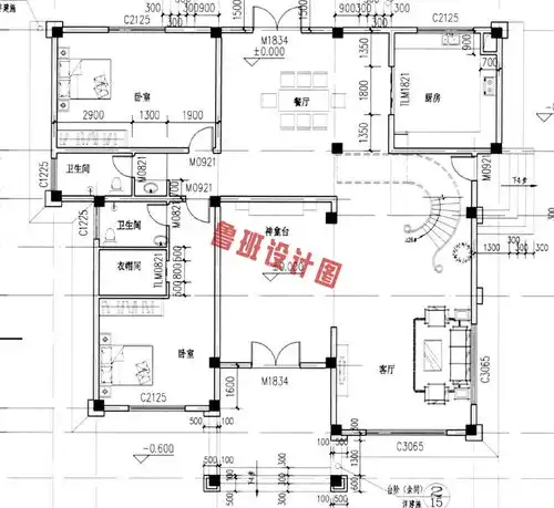  大户型三层别墅设计图,大宅基地选择,外观简单大气